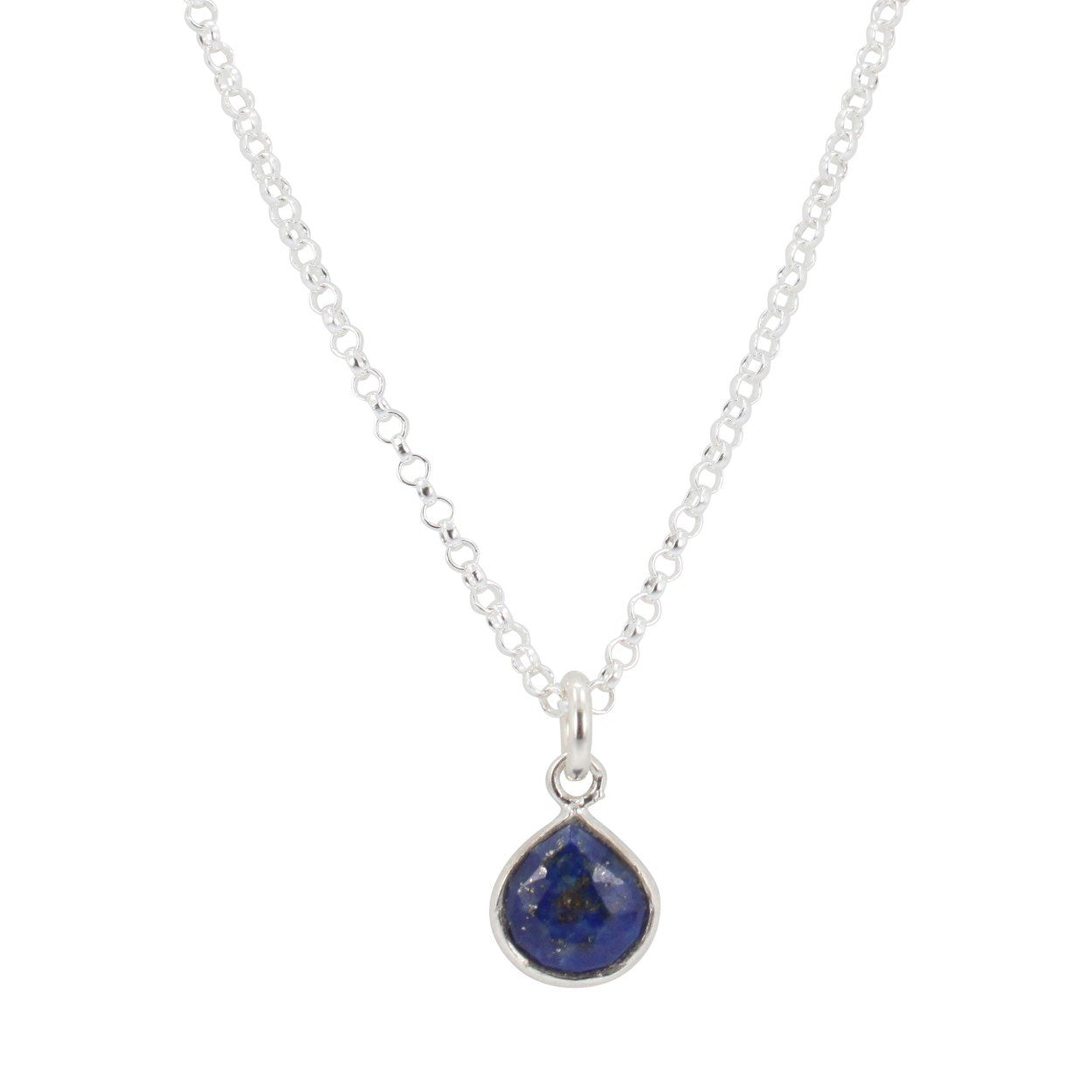 Silver Gemstone 18" Necklace, #6300-ss