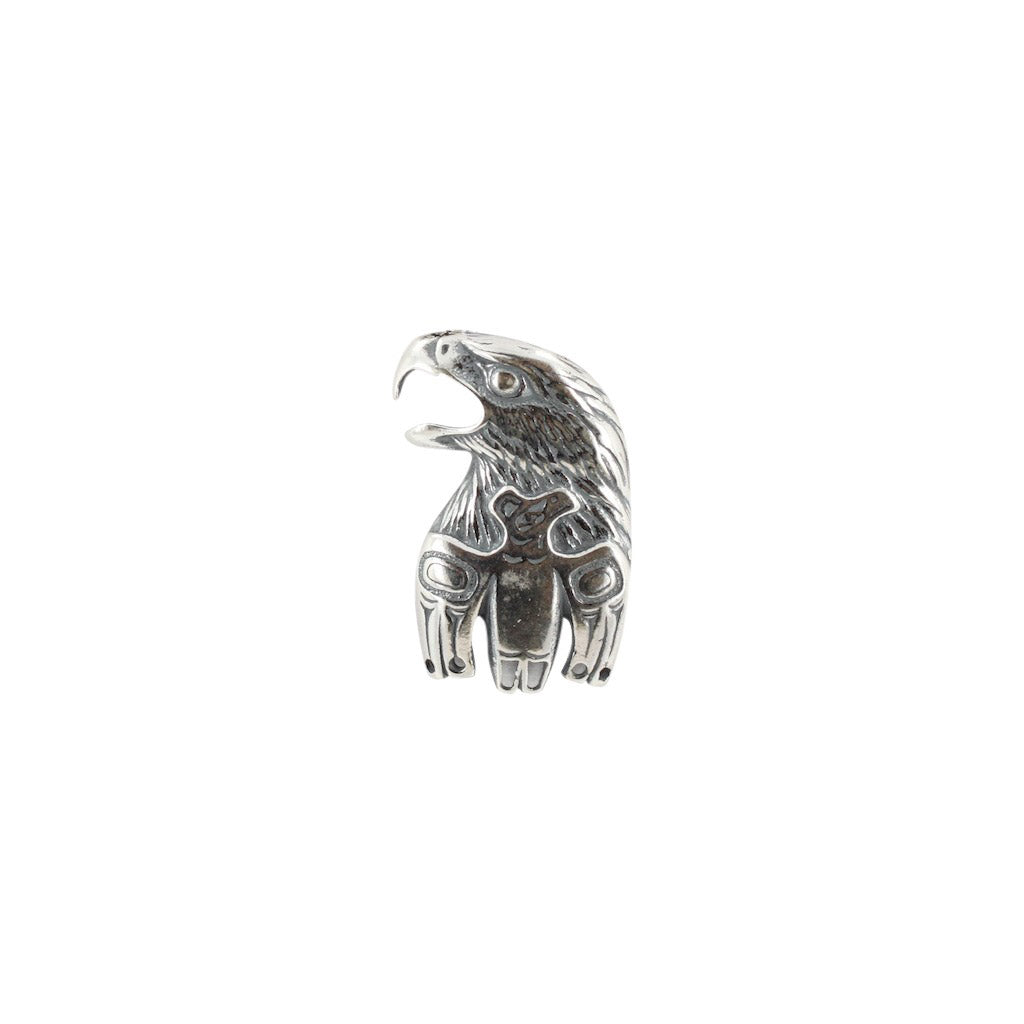 Mens Eagle Totem Necklace in Sterling Silver, #6134-ss