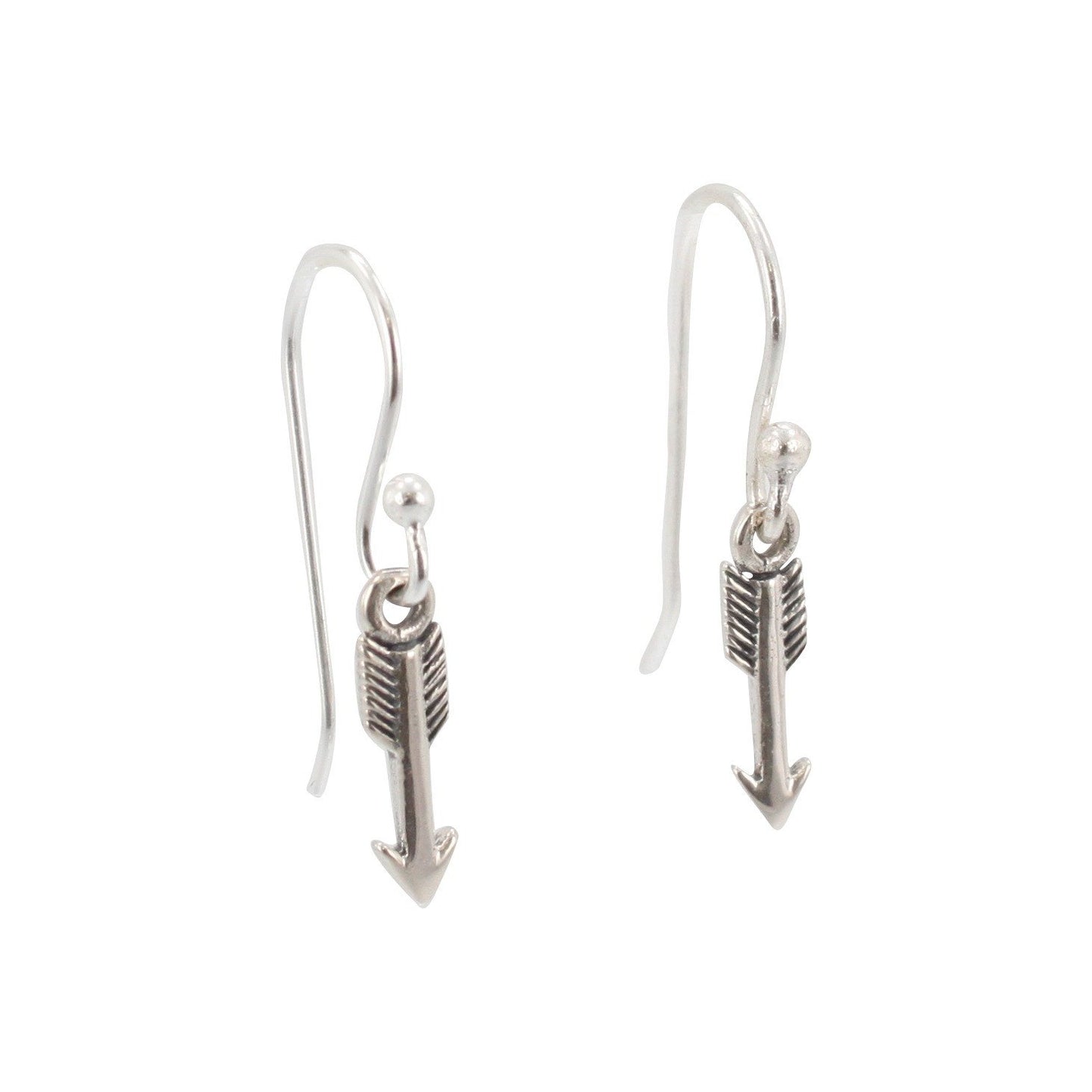 Small Arrow Dangle Earrings in Sterling Silver, #6432-ss