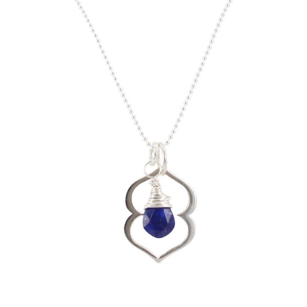 Third Eye (Brow) Chakra Necklace with Lapis, #6727-ss