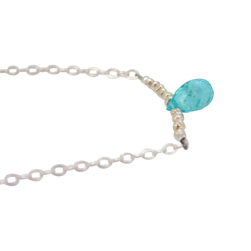 'Inspire Me' Apatite Briolette Necklace in Sterling Silver, #6805-ss