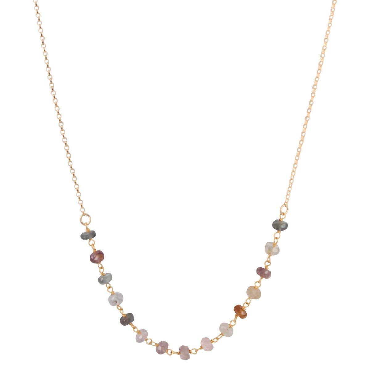 Delicate 4mm Spinel Gemstone Necklace on Gold Filled Chain, #6527-yg