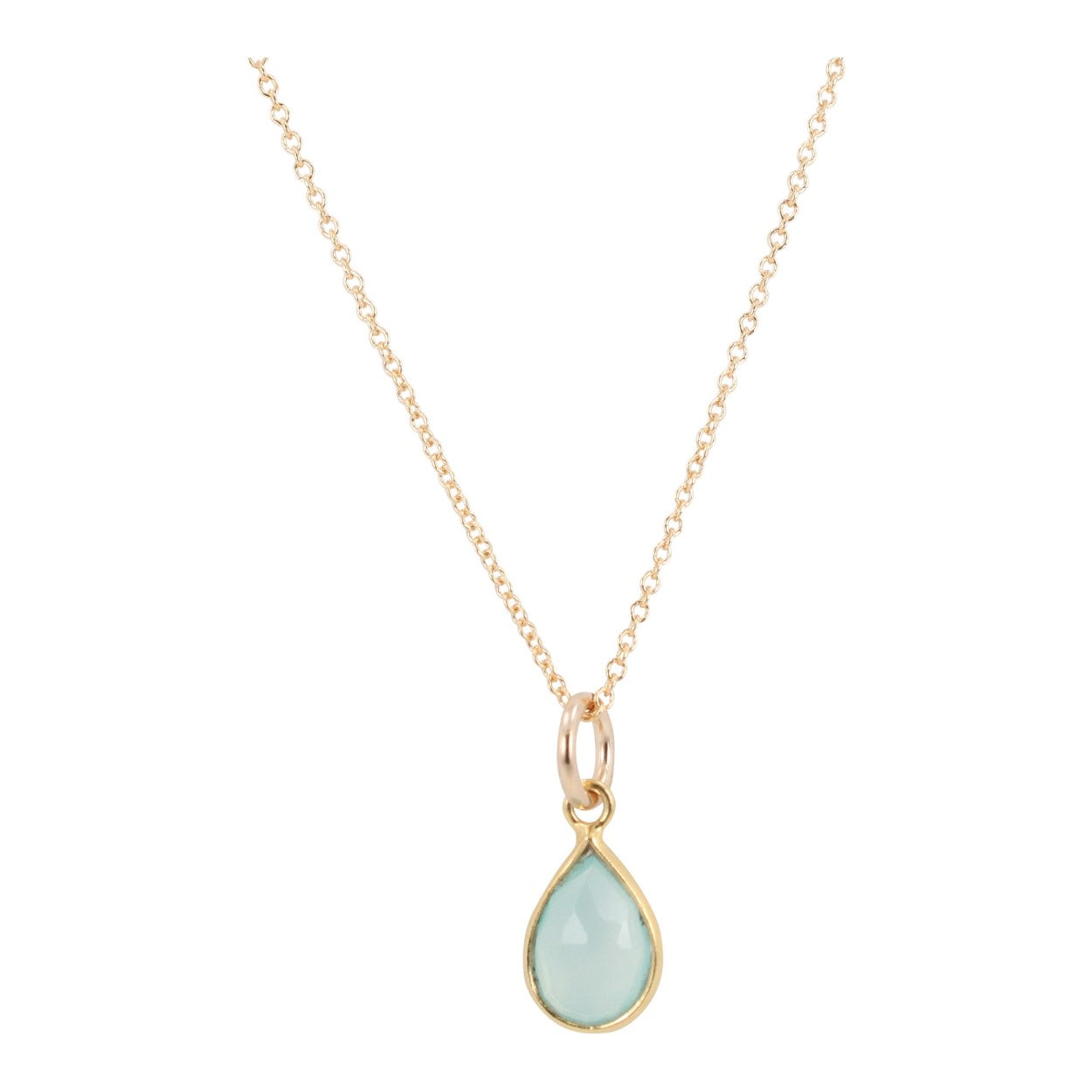 Teardrop Gemstone 18" Necklace in Gold, #8334-yg