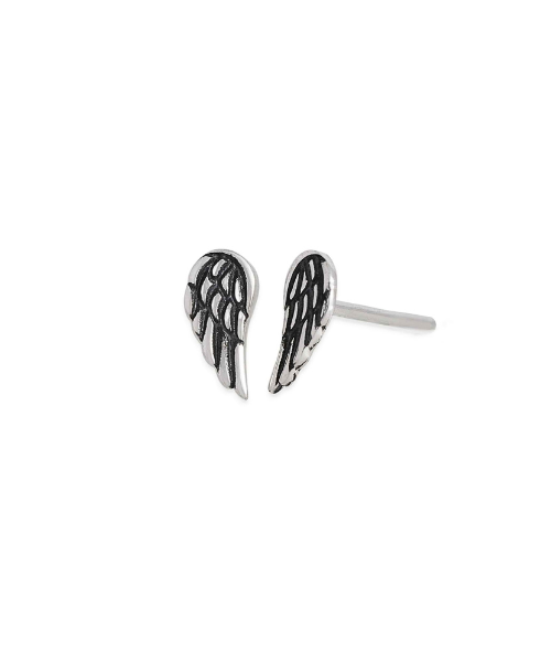 New Delicate Sterling Silver Angel Wing Stud Earrings #8719
