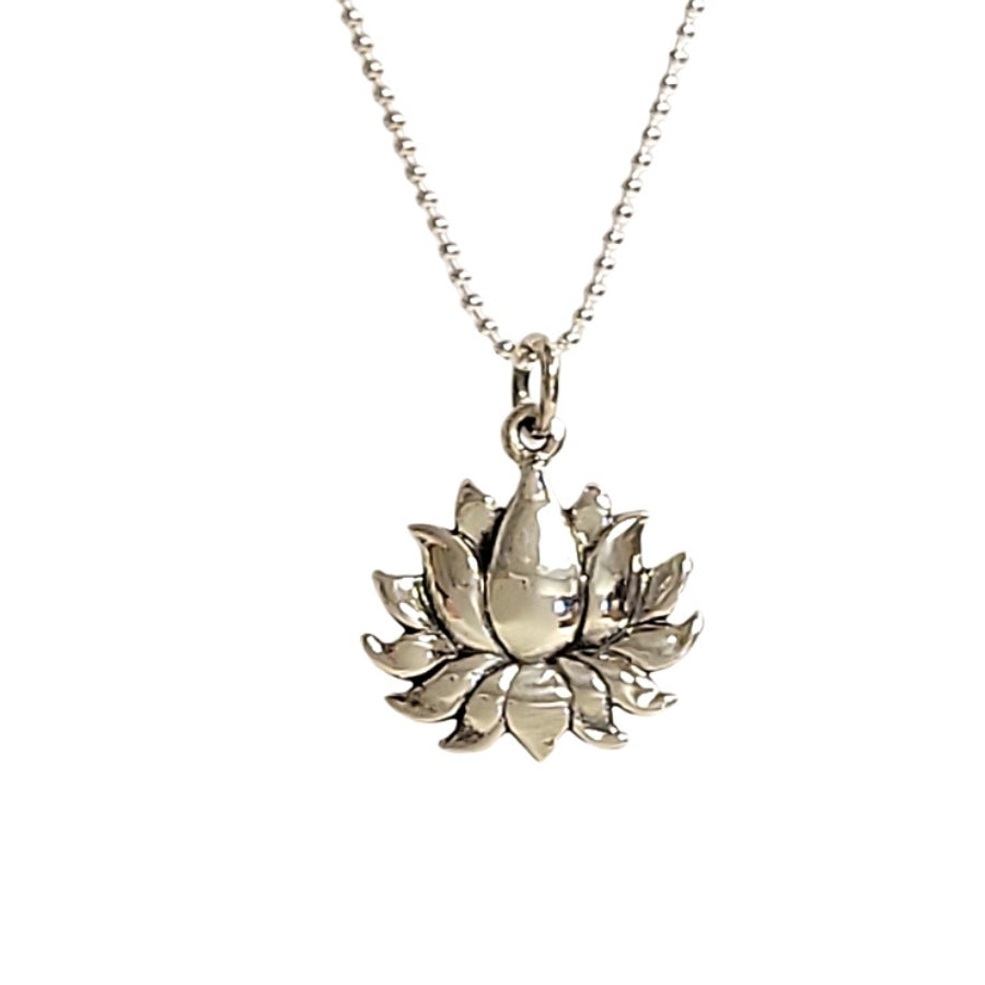 Lotus Necklace in Sterling Silver#6170-ss