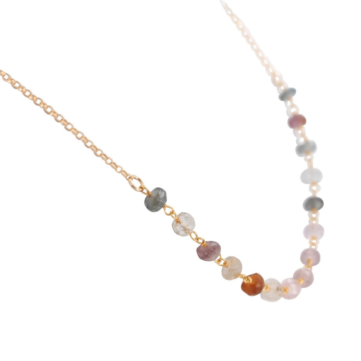 Delicate 4mm Spinel Gemstone Necklace on Gold Filled Chain, #6527-yg