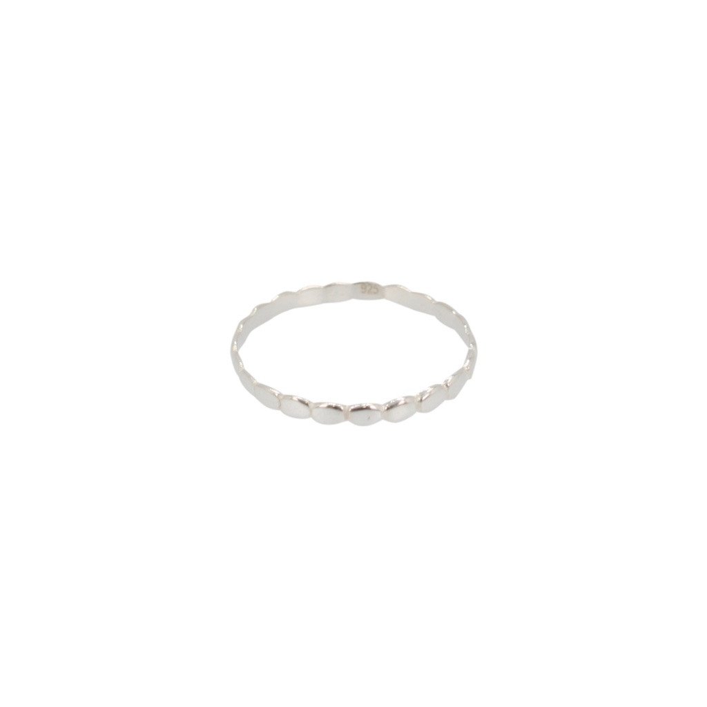 Thin Beaded Stack Ring in Sterling Silver , #6564-ss