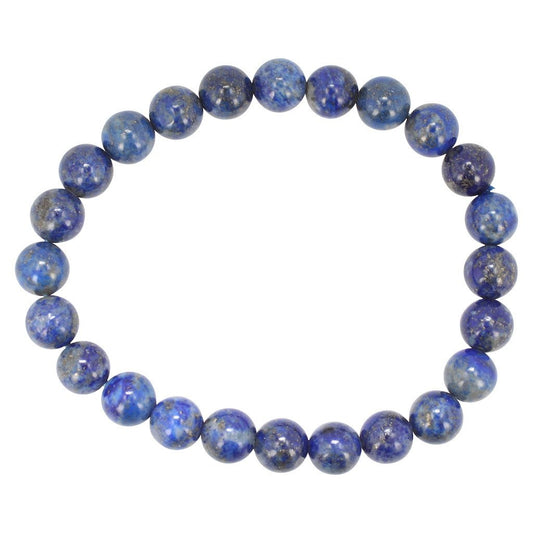 Blue Lapis Stretch Bracelet 7mm, #6949