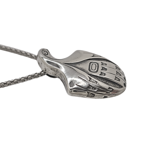 Zoe and Piper Thunderbird Totem Necklace for Men or Women in Sterling Silver #6695-ss