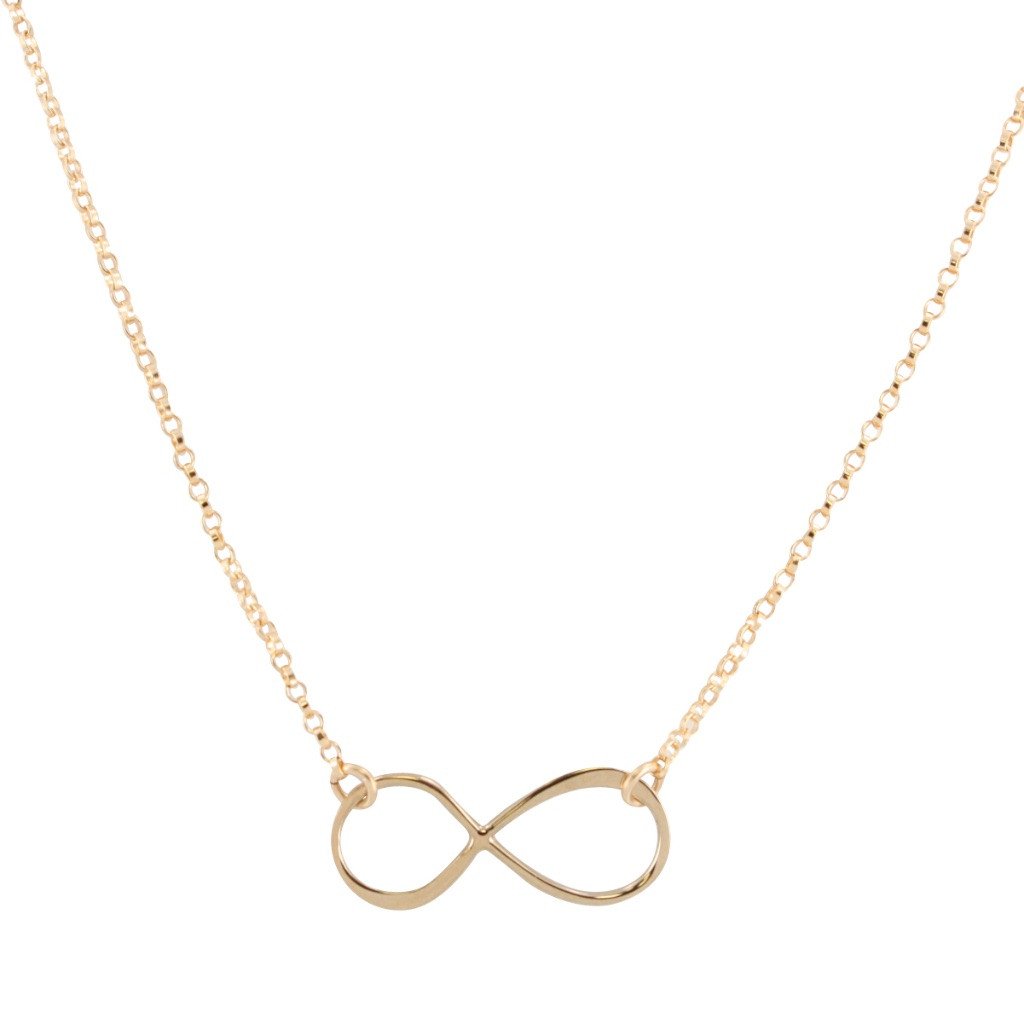 14k Gold Plated Sterling Silver Infinity Necklace, #6553-yg