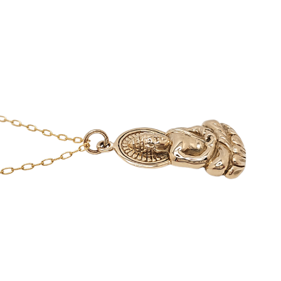 Limited Edition Detailed Sitting Young Buddha Necklace on a 16", 18" or 20" Gold Fill Chain #6181