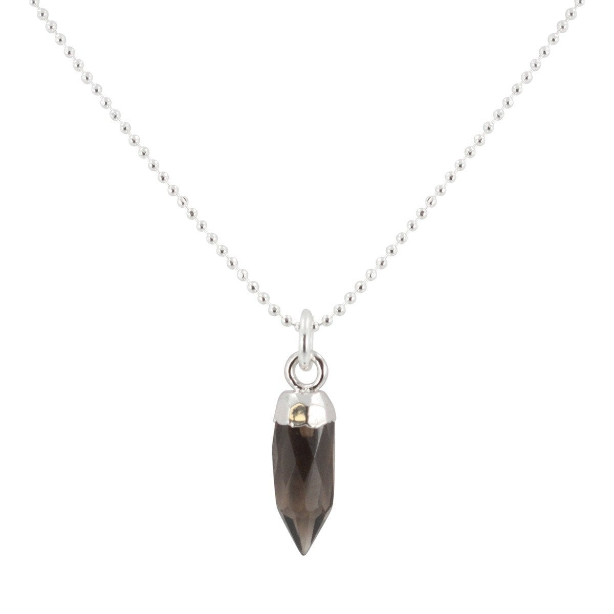 Small Sterling Silver Gem Point Necklace, Stone Choice, #6488-ss