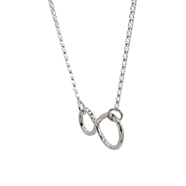 Large Sterling Silver Infinity Necklace, #6553-ss