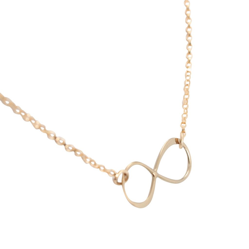 14k Gold Plated Sterling Silver Infinity Necklace, #6553-yg