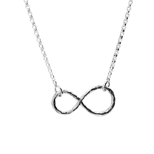 Large Sterling Silver Infinity Necklace, #6553-ss