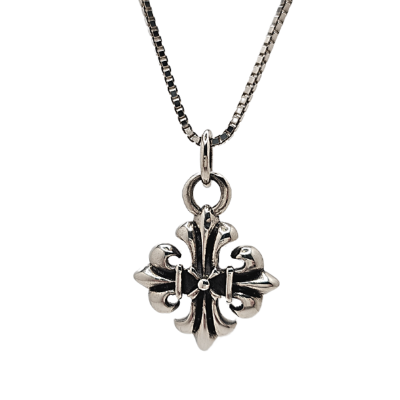 Fleur D'Amour Sterling Silver Pendant 20" Necklace #P016