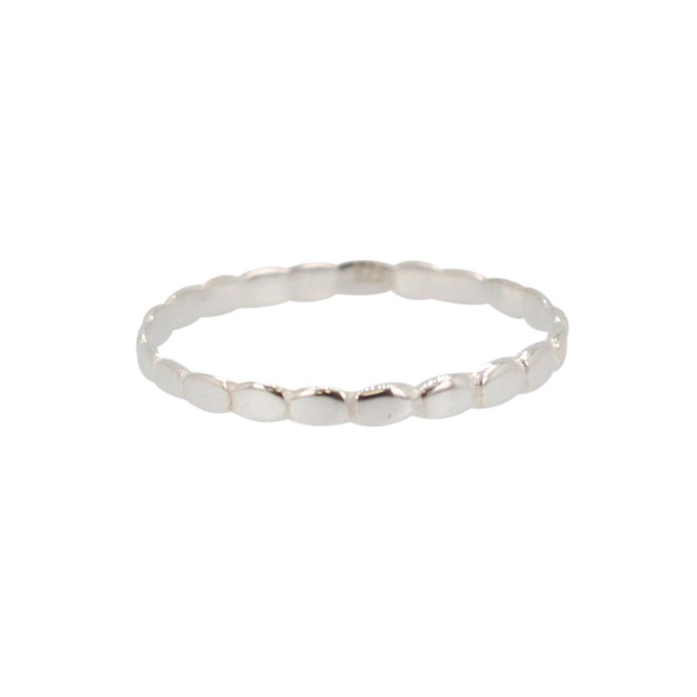 Thin Beaded Stack Ring in Sterling Silver , #6564-ss