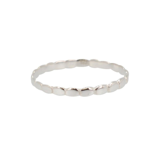 Thin Beaded Stack Ring in Sterling Silver , #6564-ss