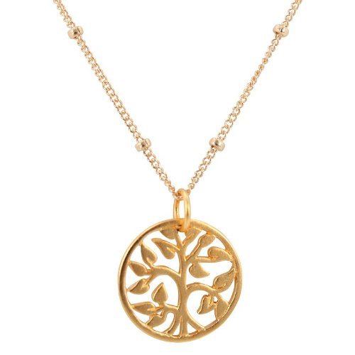 Round Small Tree of Life Necklace, #7091-yg