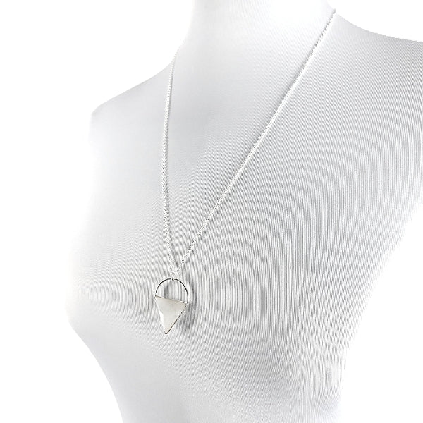 Limited Edition Moonstone Gemstone Focal Pendant Necklace in Sterling Silver Adjustable 24" - 26" #6907