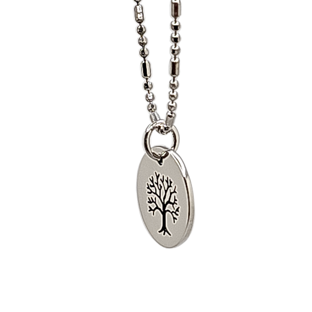 Round Tree of Life Necklace in Sterling Silver, Choose Your Length, #1112