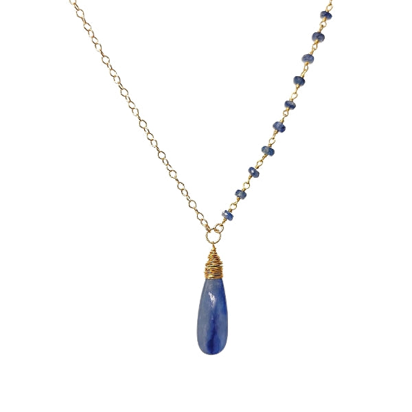 Long Blue Kyanite Necklace - Limited Edition, #6382-yg