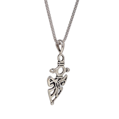 New Lengths! Celtic Arrowhead Protection Necklace in Sterling Silver 20" or 24", #8203-ss