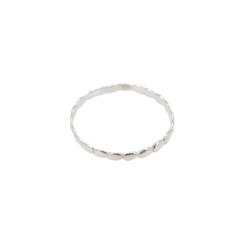 Thin Beaded Stack Ring in Sterling Silver , #6564-ss