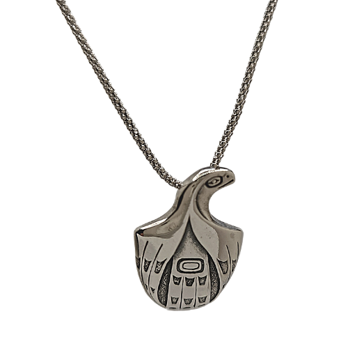 Zoe and Piper Thunderbird Totem Necklace for Men or Women in Sterling Silver #6695-ss