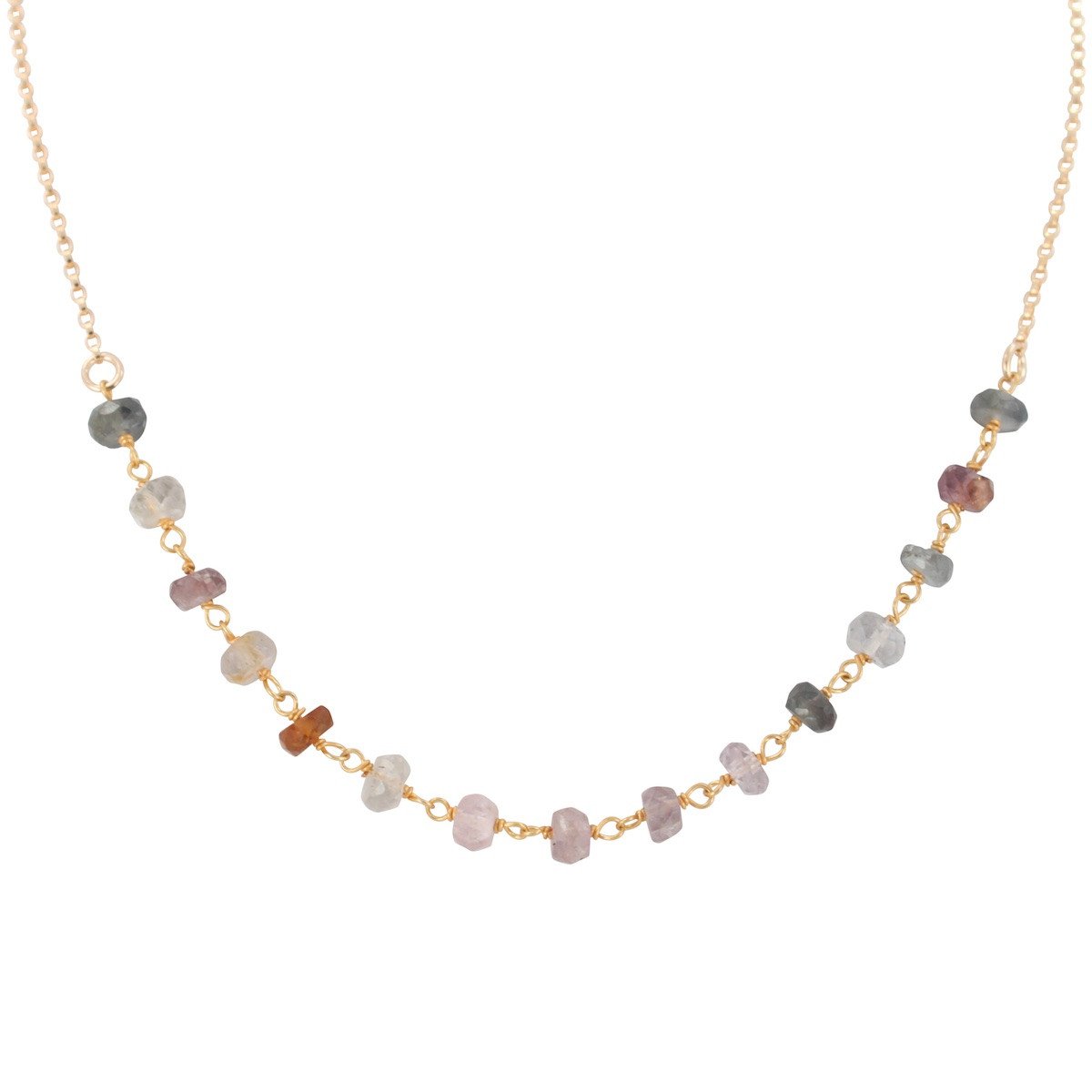 Delicate 4mm Spinel Gemstone Necklace on Gold Filled Chain, #6527-yg