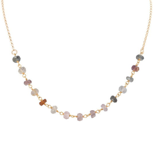 Delicate 4mm Spinel Gemstone Necklace on Gold Filled Chain, #6527-yg