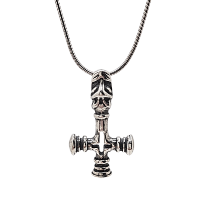 Nordic Thor's Hammer (Cross) Necklace on 20" Chain for Men and Women, #8710