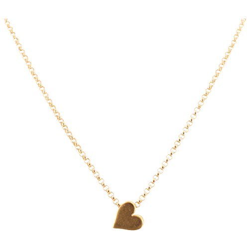 Tiny 24k Gold Plated Heart Necklace, #6405-yg