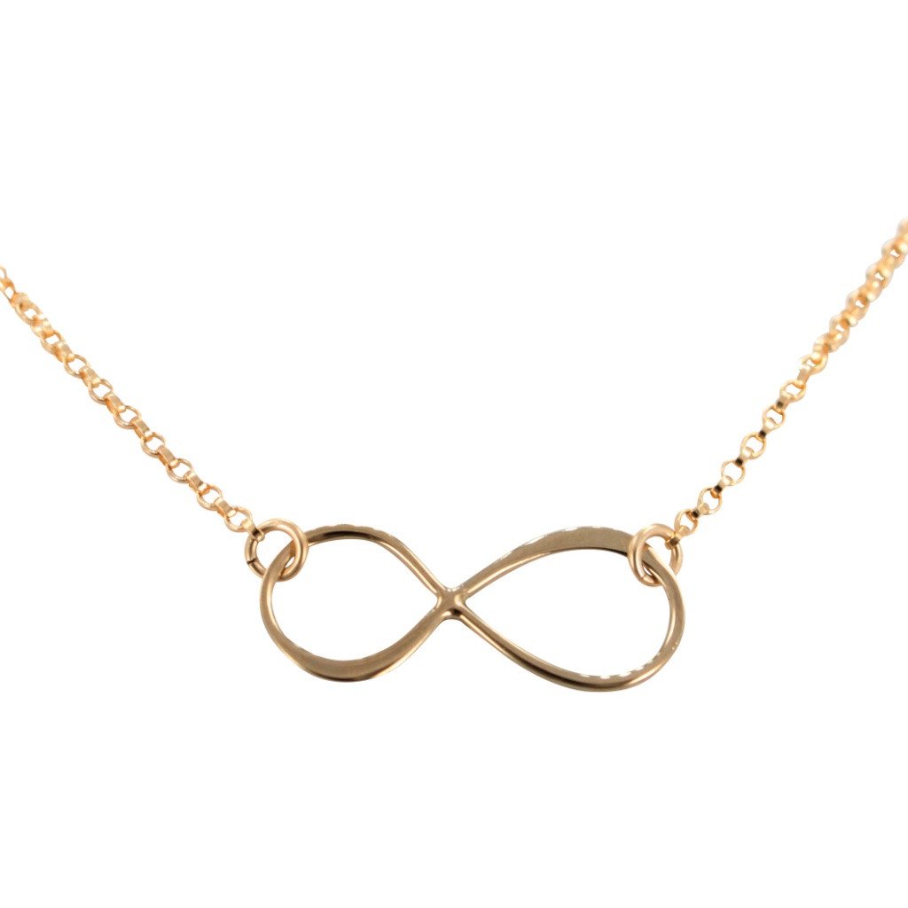 14k Gold Plated Sterling Silver Infinity Necklace, #6553-yg