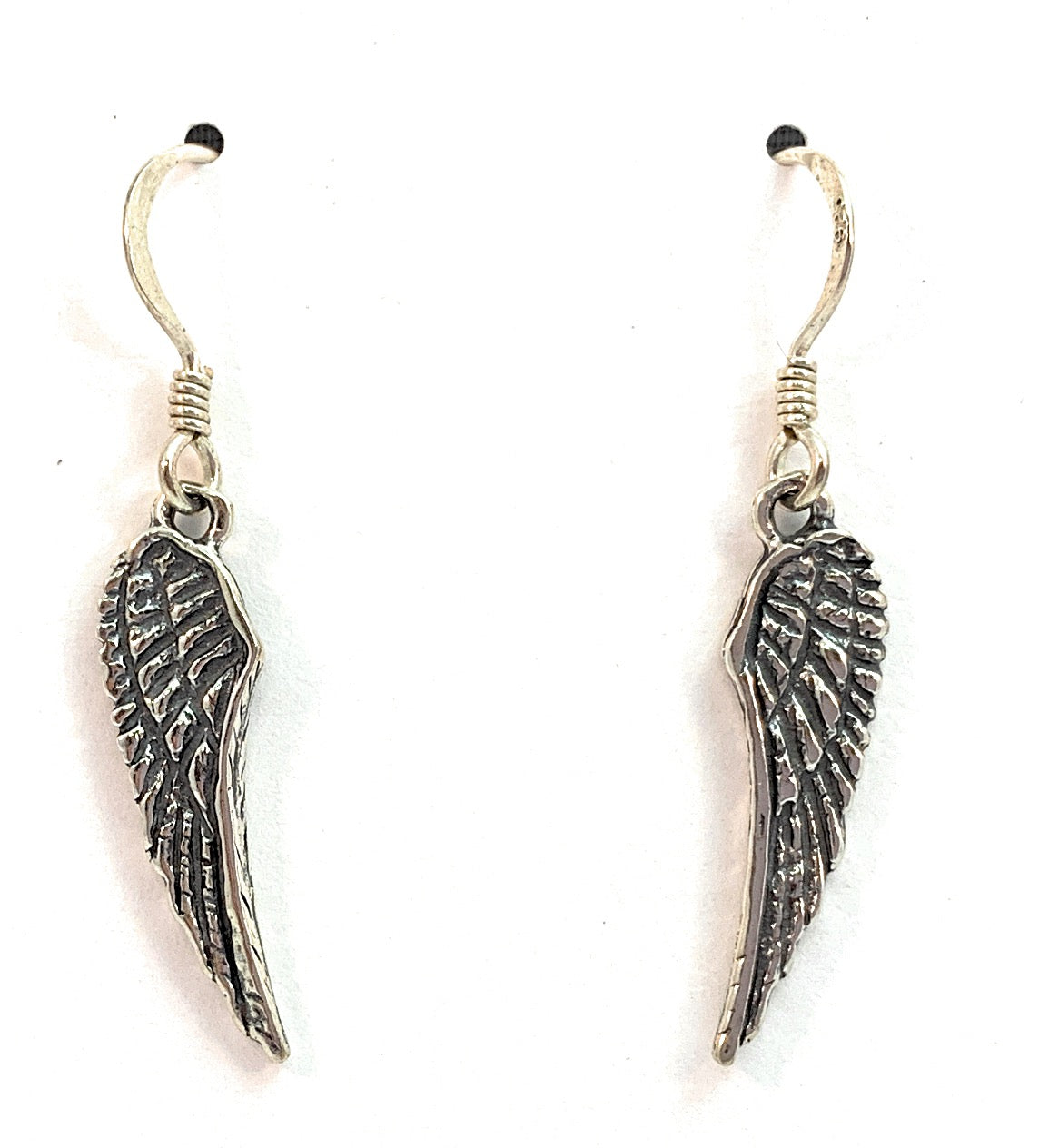 Large Angel Wing Sterling Silver Earrings #E010