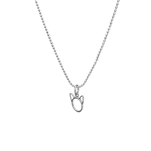 Small Cat Pendant Necklace In Sterling Silver, #6010