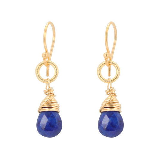 Lapis Dangle Earrings in Gold, #6829-yg