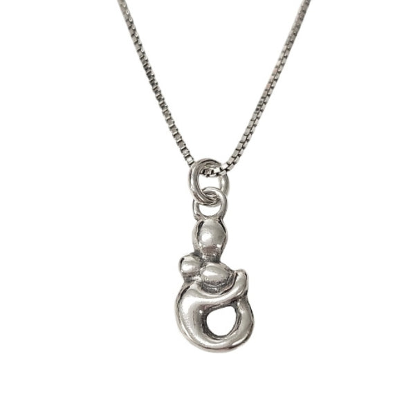 Limited Edition Mother & Child or Madonna & Baby Pendant in Sterling Silver on 18" Sterling Chain, #7408