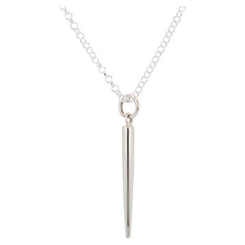 Small Simple Spike Necklace in Sterling Silver, #6277-ss