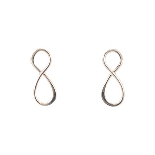 Small Infinity Stud Earrings in Sterling Silver, #6555-ss