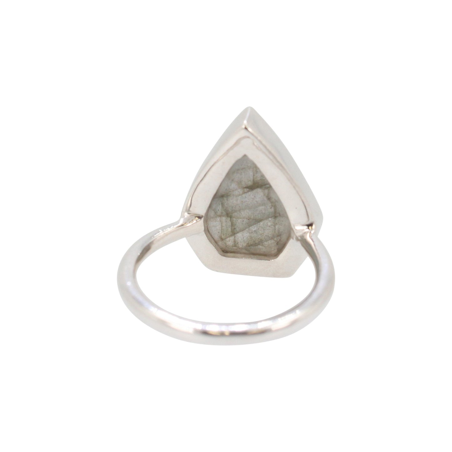 Geometric Labradorite Gemstone Ring in Silver, #6326-ss