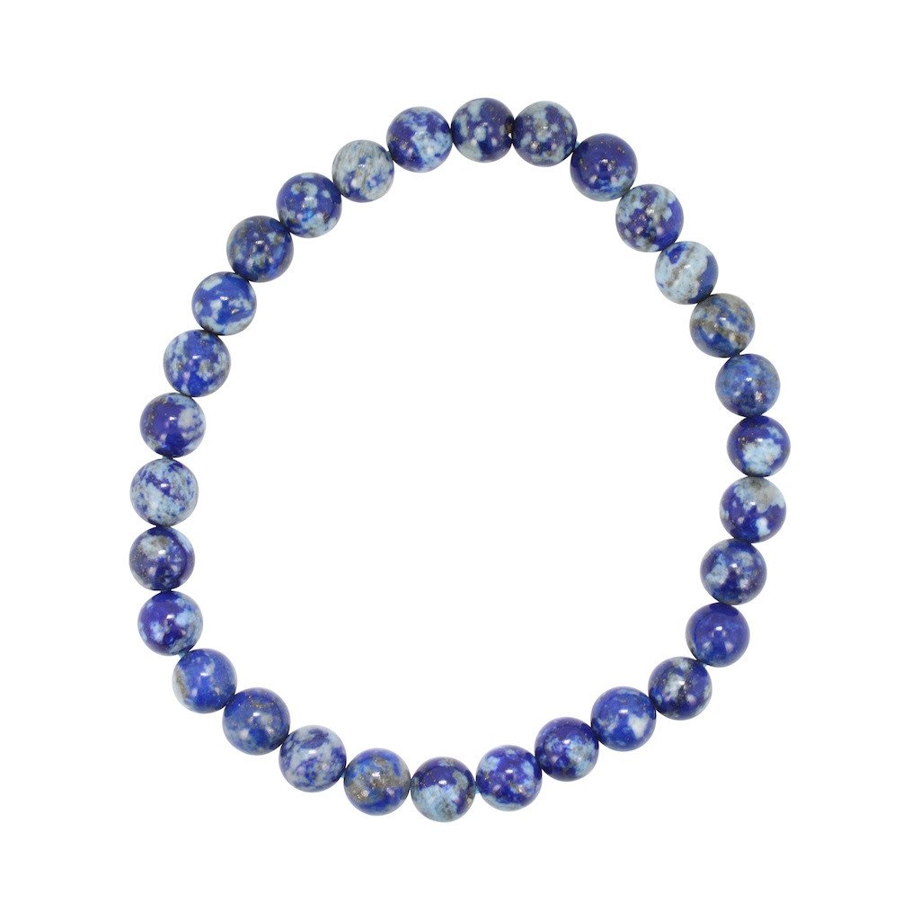 6mm Blue Lapis Stretch Bracelet, #6951