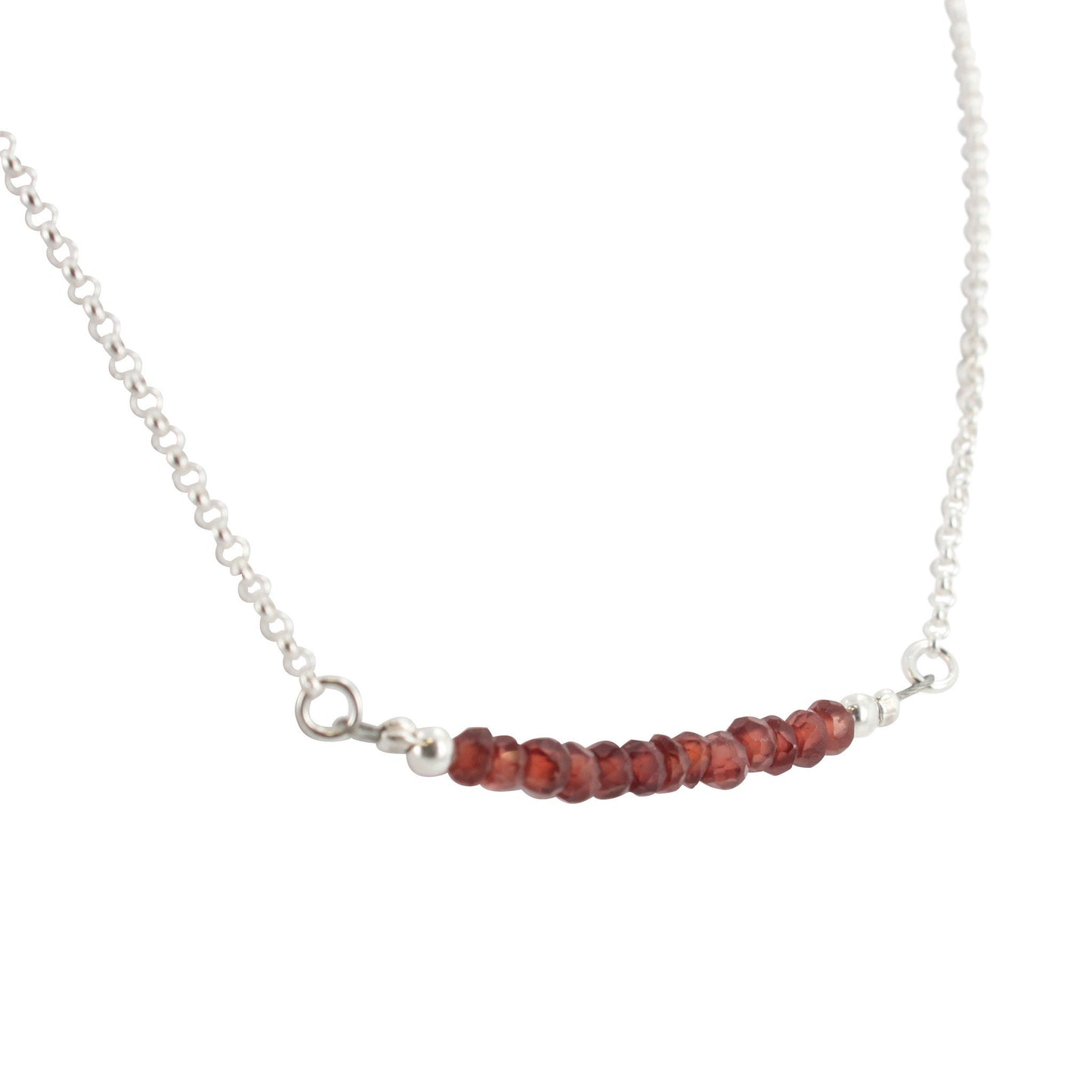 Gemstone Bar Necklace in Chakra Stones, #6595-ss