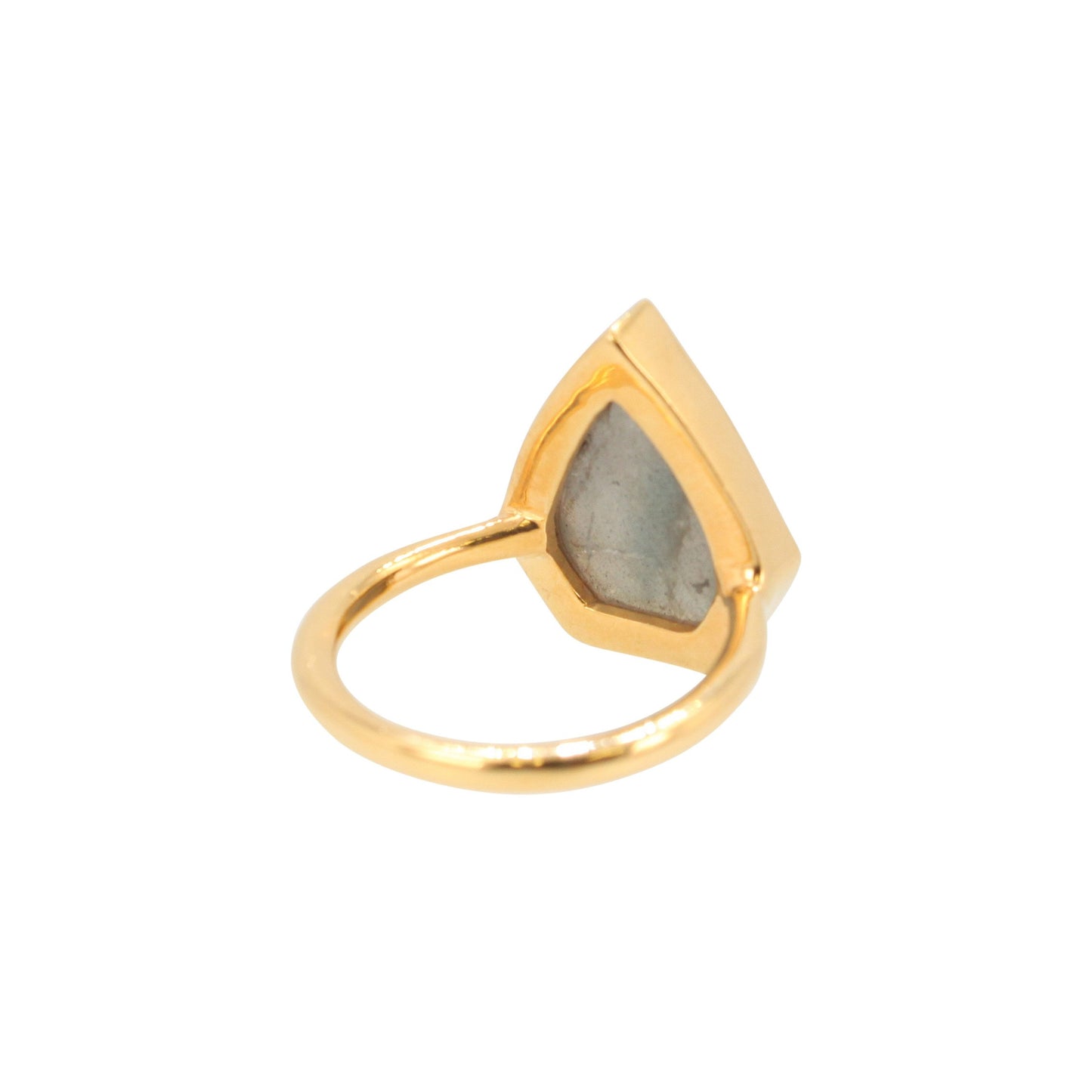 Geometric Labradorite Gemstone Ring in Gold, #6326-yg