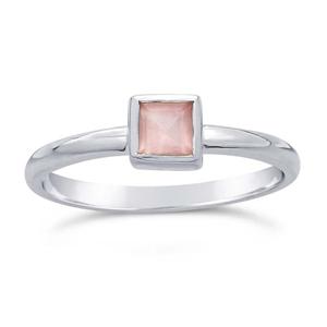 Rose Quartz Ring in Sterling Silver, #6392-ss