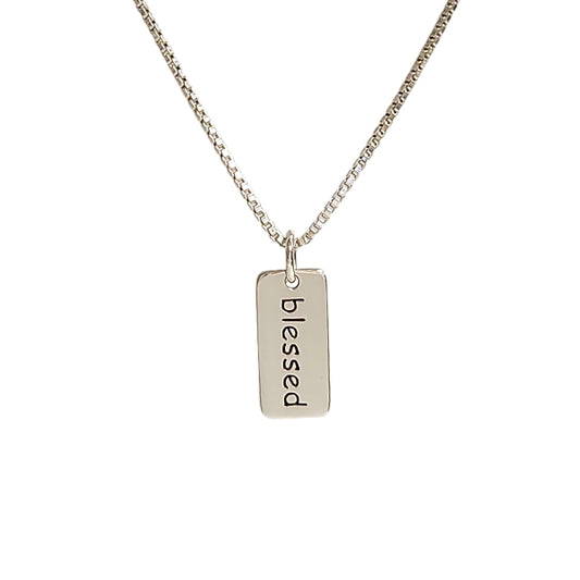 Blessed Word Necklace in Sterling Silver, #6106