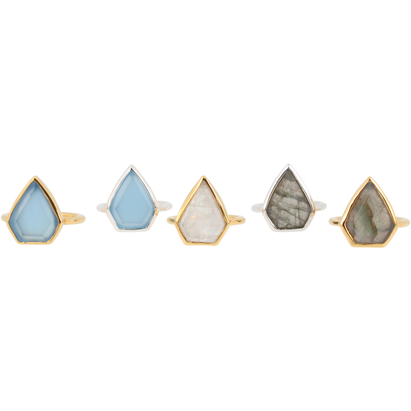 Geometric Labradorite Gemstone Ring in Gold, #6326-yg