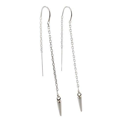 Small Skinny Spike Threader Earrings, #6263-ss