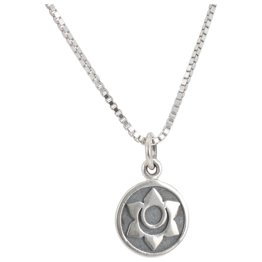 Sterling Silver Sacral Chakra Necklace, #6265-ss