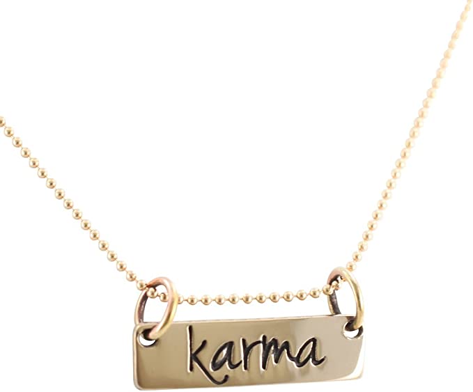 Karma Word Necklace in Bronze, #6702S